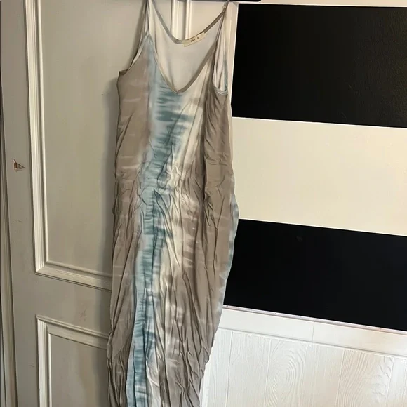 Entro Dresses | Entro Gray and Blue Maxi Dress | Color: Blue/Gray | Size: L | Shelly422'S Closet